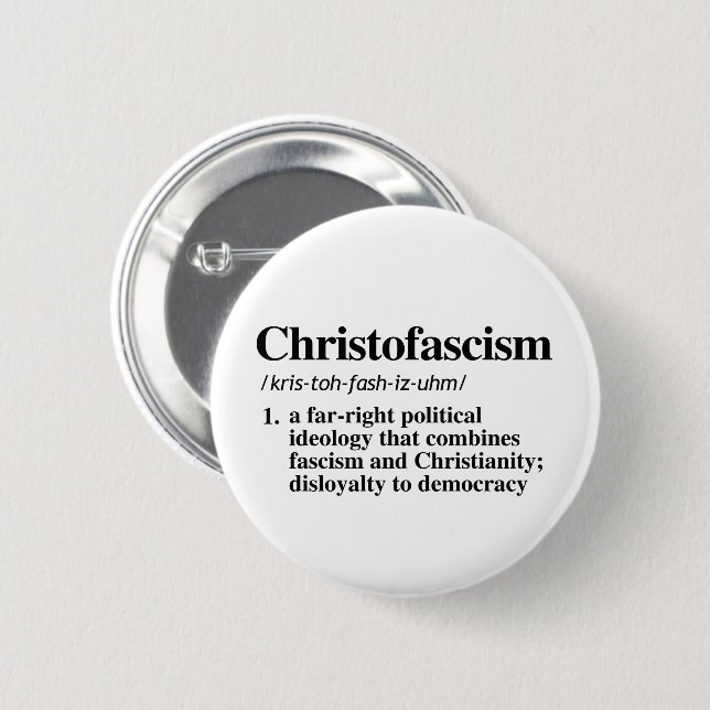 Badge Rond 5 Cm Définition du christofascisme (Devant & derrière)