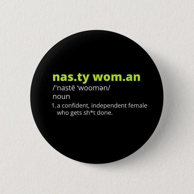 Badge Rond 5 Cm Définition du dictionnaire des femmes malignes (Devant)