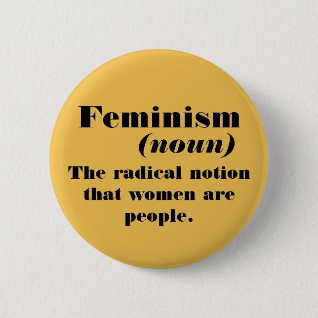 Badge Rond 5 Cm Définition du féminisme (Devant)