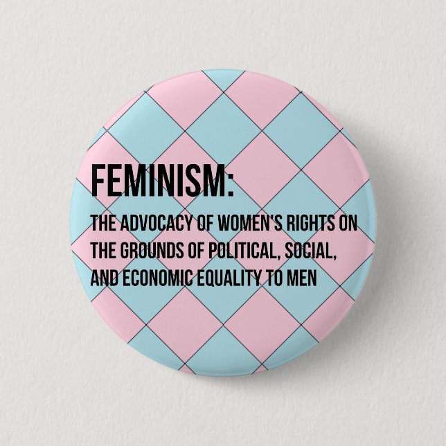 Badge Rond 5 Cm Définition du féminisme (Devant)