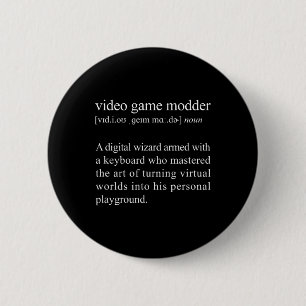 Badge Rond 5 Cm Définition du modèle de jeu vidéo - Modèle de jeu