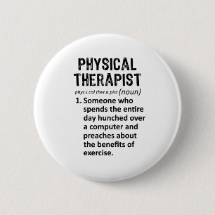 Badge Rond 5 Cm Définition du physiothérapeute