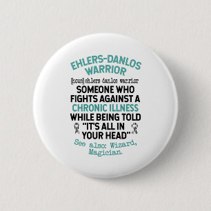Badge Rond 5 Cm Définition Ehlers Danlos Warrior