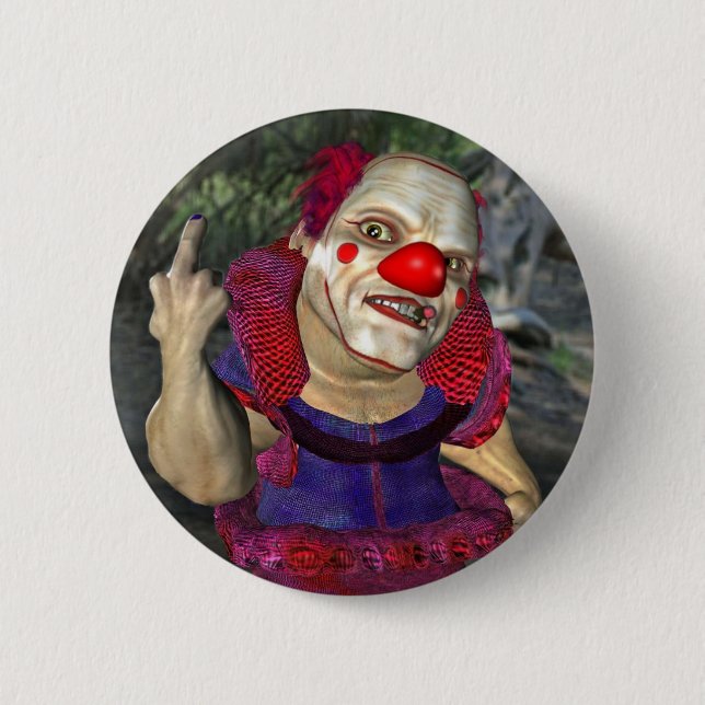 Badge Rond 5 Cm Dégoûtant le clown (Devant)