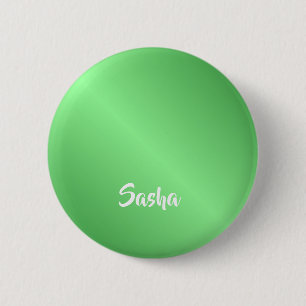 Badge Rond 5 Cm dégradé vert du nom personnalisé