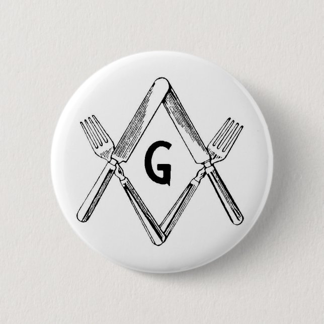 Badge Rond 5 Cm Degré de couteau et de fourchette (Devant)