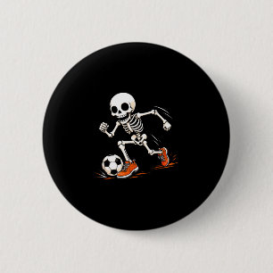 Badge Rond 5 Cm Déguisement d'Halloween squelette de football garç