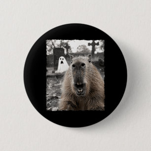 Badge Rond 5 Cm Déguisement drôle de capybara pour Halloween
