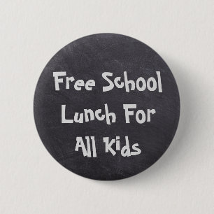 Badge Rond 5 Cm Déjeuner Gratuit Pour Tous Les Enfants
