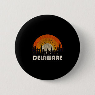 Badge Rond 5 Cm Delaware - nature drôle vintage randonnée 60s 70s 