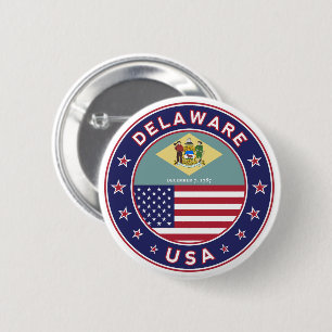 Badge Rond 5 Cm Delaware, T-shirt Delaware, autocollant Delaware
