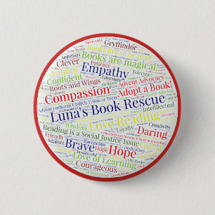 Badge Rond 5 Cm Délivrance du livre de Luna