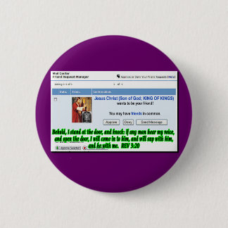 Badge Rond 5 Cm Demande d'ami de Jésus