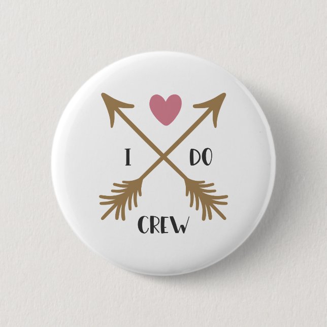 Badge Rond 5 Cm Demande en mariage I DO CREW (Devant)