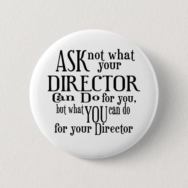 Badge Rond 5 Cm Demander non directeur (Devant)