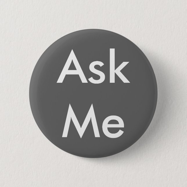 Badge Rond 5 Cm Demandez-moi de boutonner 4 les affaires, mariage, (Devant)