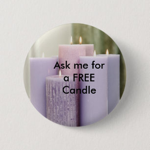 Badge Rond 5 Cm Demandez-moi une bougie LIBRE
