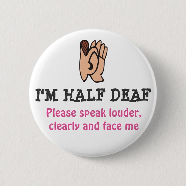 Badge Rond 5 Cm demi de SOURD (Devant)