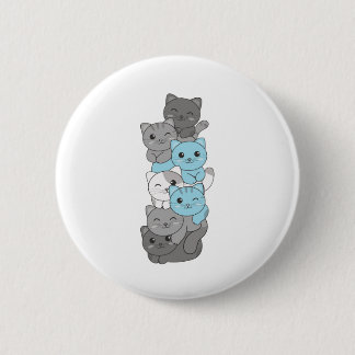 Badge Rond 5 Cm Demiboy Drapeau Pride chat Lgbtq Cute Chat