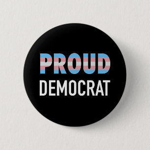 Badge Rond 5 Cm Démocrate de la fierté transgenre