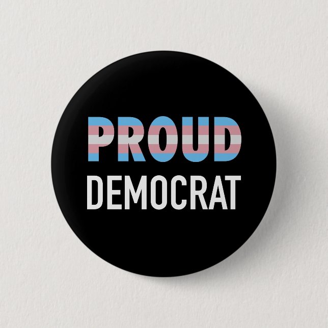 Badge Rond 5 Cm Démocrate de la fierté transgenre (Devant)