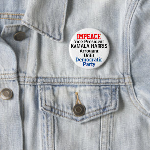 Badge Rond 5 Cm Démocrate Impeach Harris