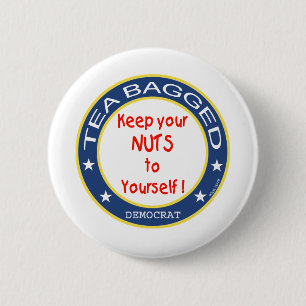 Badge Rond 5 Cm Démocrate mis en sac par thé