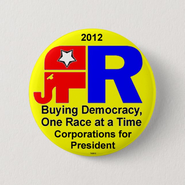 Badge Rond 5 Cm Démocratie de achat - bouton (Devant)