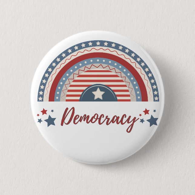 Badge Rond 5 Cm Démocratie patriotique Résistance politique (Devant)