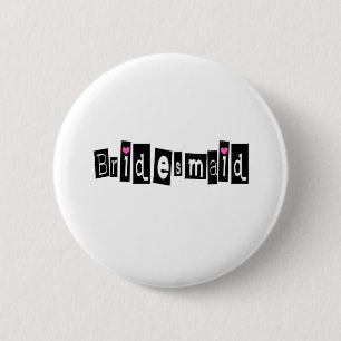 Badge Rond 5 Cm Demoiselle d'honneur