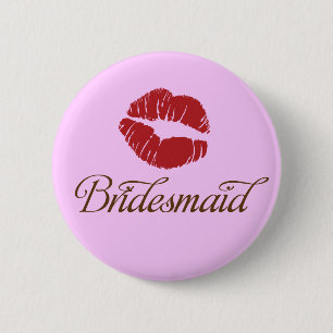 Badge Rond 5 Cm Demoiselle d'honneur - boutons nuptiales