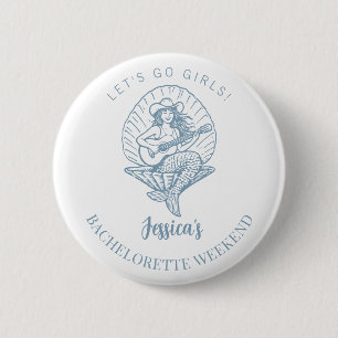 Badge Rond 5 Cm Demoiselle d'honneur cowgirl côtière plage enterre
