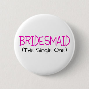 Badge Rond 5 Cm Demoiselle d'honneur la simple
