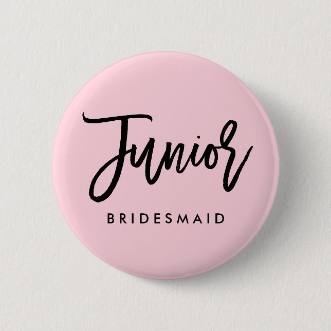 Badge Rond 5 Cm Demoiselle d'honneur nuptiale moderne de junior de (Devant)