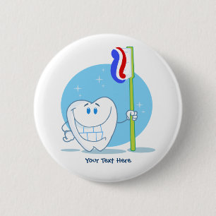 Badge Rond 5 Cm Dent (personnalisable)