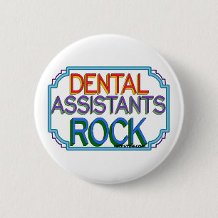Badge Rond 5 Cm Dental Assistants Rock