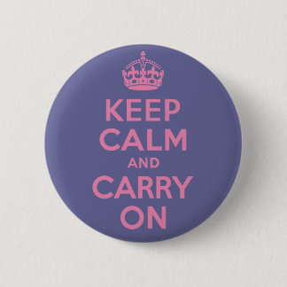 Badge Rond 5 Cm Dentelez gardent le calme et continuent