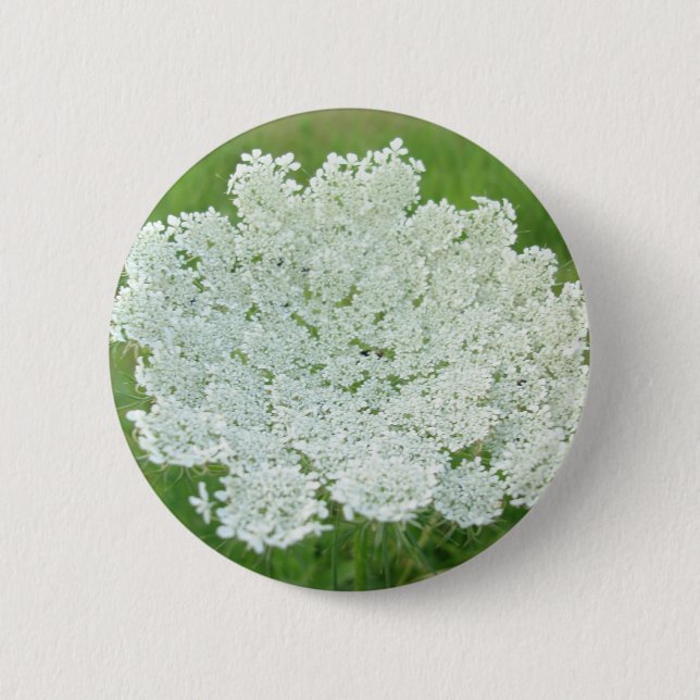 Badge Rond 5 Cm Dentelle de la Reine Annes (Devant)