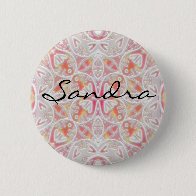 Badge Rond 5 Cm dentelle, Sandra (Devant)