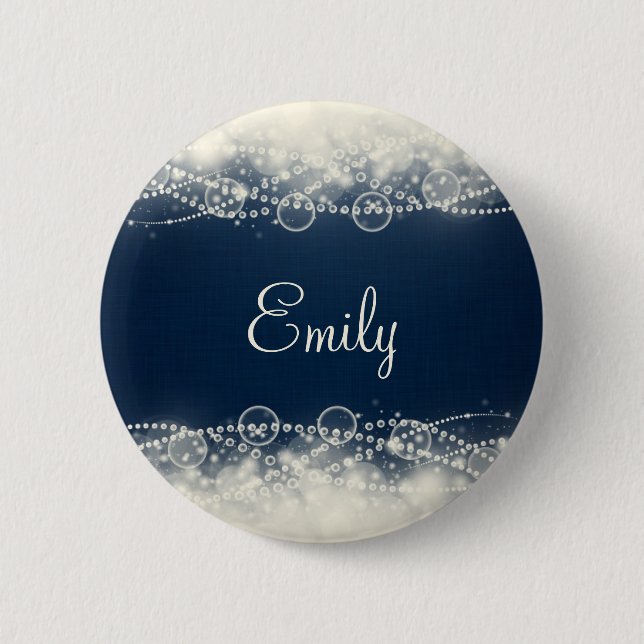 Badge Rond 5 Cm Dentelles et perles Abstraites personnalisées (Devant)
