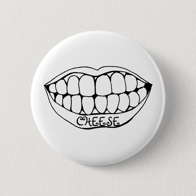Badge Rond 5 Cm Dents, FROMAGE (Devant)