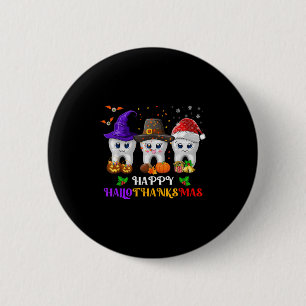Badge Rond 5 Cm Dents Hallothanksmas Halloween Thanksgiving Christ