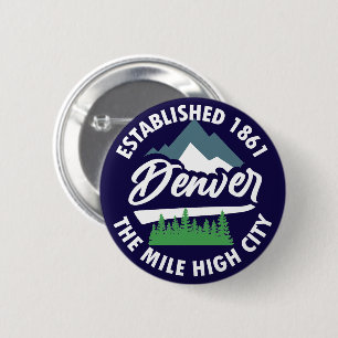 Badge Rond 5 Cm Denver, Colorado