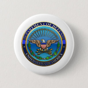 Badge Rond 5 Cm Département de la Défense des USA (DoD)