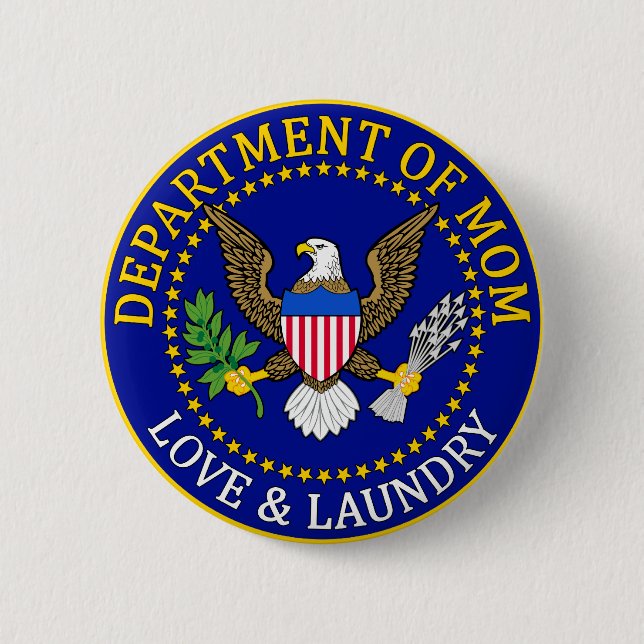 Badge Rond 5 Cm Département officiel de la mère phoque (Devant)