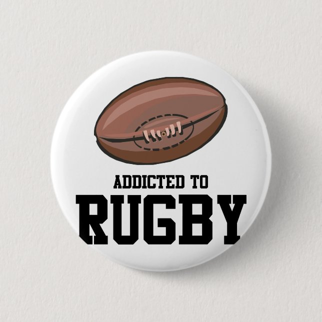 Badge Rond 5 Cm Dépendant au rugby (Devant)