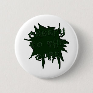 Badge Rond 5 Cm Déplaisant au noyau (effrayant)