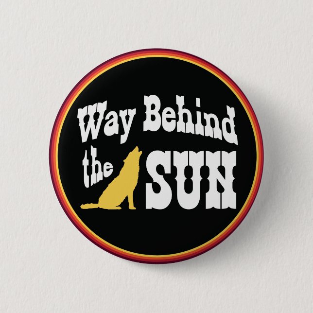 Badge Rond 5 Cm Derrière Le Bouton Logo Sun (Devant)