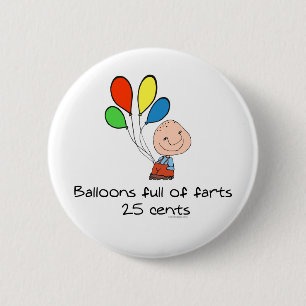 Badge Rond 5 Cm Des ballons pleins de farts