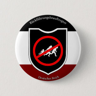 Badge Rond 5 Cm DES Deutschen Reiches de Rückführungsbeauftragte